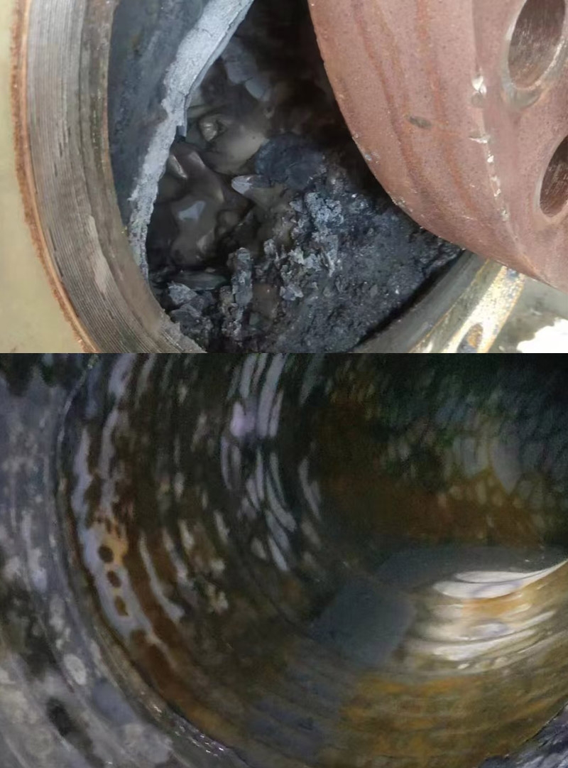 工艺气管线清洗对比